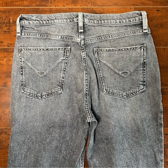 HUDSON Jeans Remi Straight Crop Jeans Black Wash Distressed Denim Size 30 - Picture 7 of 12